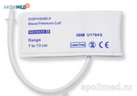 U1684S, Манжета НИАД, одноразовая, 6.9-11.7см, №4, 1 трубка