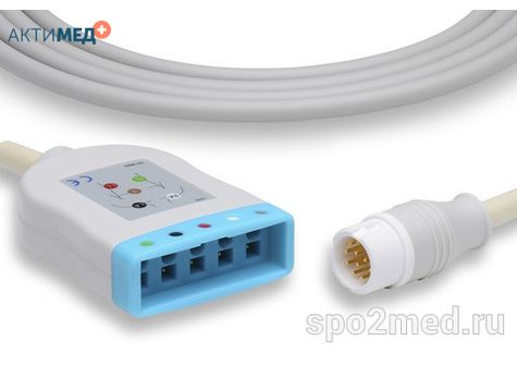 AA-2585-I, Кабель пациента электрокардиографический для подключения пациента к монитору (магистральный на 5 отв.), Philips, 2.5м, IEC
