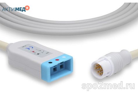 AA-2385-I, Кабель пациента электрокардиографический для подключения пациента к монитору (магистральный на 3 отв.), Philips, 2.5м, IEC