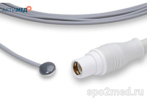 Датчик температурный многоразовый, Drager/Siemens, взрослый, накожный, 3.0 метра, междун. марк: TSM-AS