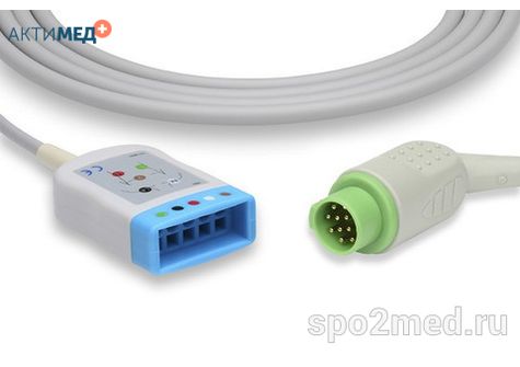 AA-2575-I, Кабель пациента электрокардиографический для подключения пациента к монитору (магистральный на 5 отв.), Mennen, 2.5м, IEC