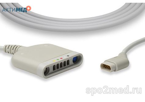SM15-STE5, Кабель пациента электрокардиографический для подключения пациента к монитору (магистральный на 5 отв.), Draeger/Siemens, 1.5м, IEC