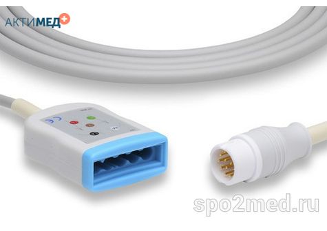 HP-2585-I, Кабель пациента электрокардиографический для подключения пациента к монитору (магистральный на 5 отв.), Philips, 2.5м, IEC