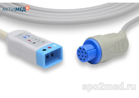 DX-2395-I, Кабель пациента электрокардиографический для подключения пациента к монитору (магистральный на 3 отв.), Datex Ohmeda, 2.5м, IEC
