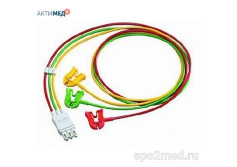 Кабель ЭКГ на 3 отведения с зажимами M1672A Кабель ЭКГ на 3 отведения с зажимами M1672A