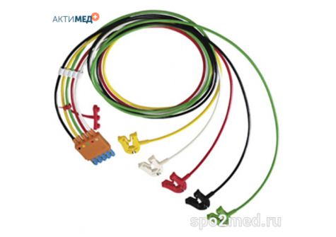 Кабель ЭКГ на 5 отведений с зажимами М1971А Кабель ЭКГ на 5 отведений с зажимами М1971А