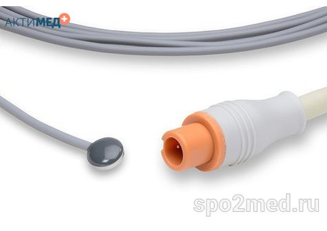 Датчик температурный многоразовый, Mindray, взрослый, накожный, 3.0 метра, междун. марк: TMR-AS