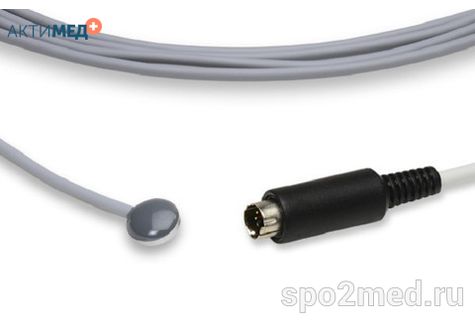 Датчик температурный многоразовый, ATOM, педиатрический, накожный, 1.5 метра, междун. марк: TAT-15PS